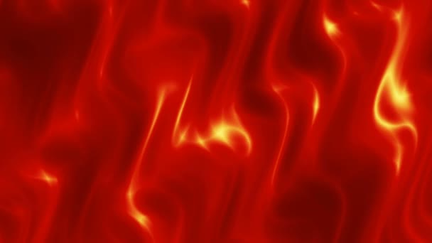 Abstracte bewegende vurige rode achtergrond schermbeveiliging met bewegende gestileerde vlam tongen computer renderer - Video