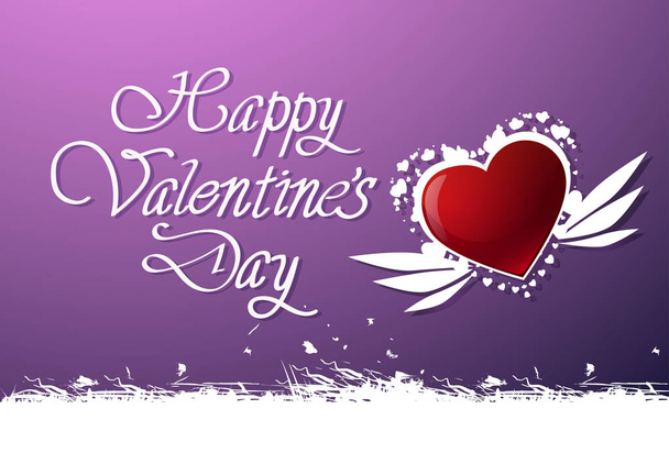 Happy Valentines Day Background Cute Greeting Card For Love Holiday - Vetor, Imagem