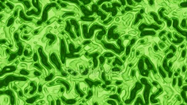 Absztrakt animált zöld háttér amorf mozgó objektumok számítógéppel generált képernyőkímélő - Felvétel, videó