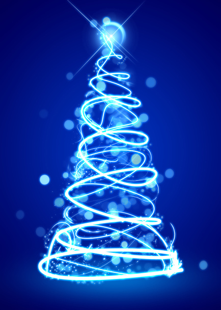 Árvore de Natal azul
 - Foto, Imagem