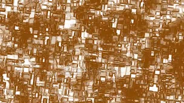 Animowany brązowy tło z amorficznego ruchomych obiektów komputera generowane wygaszacz ekranu - Materiał filmowy, wideo
