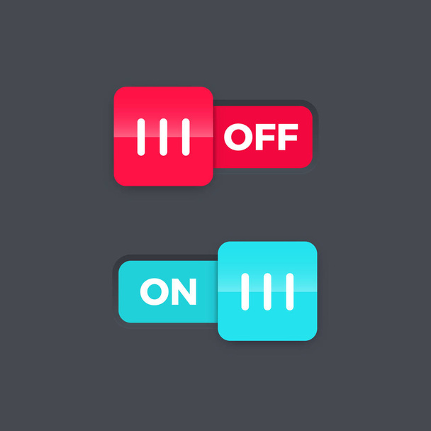 On Off switch slider, illustration - Vector, afbeelding