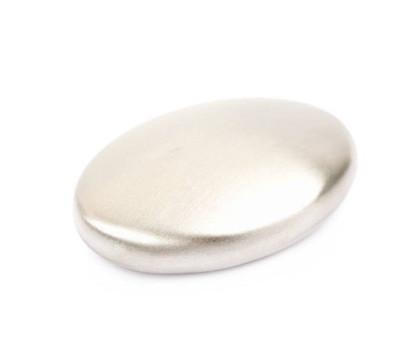 Stainless steel soap isolated - Foto, Imagen