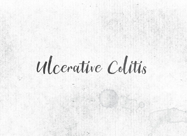Colitis ulcerosa koncepció festett tinta szó és a téma - Fotó, kép