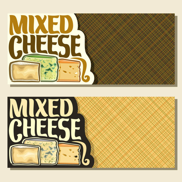 Bannières vectorielles pour fromage avec espace de copie
 - Vecteur, image