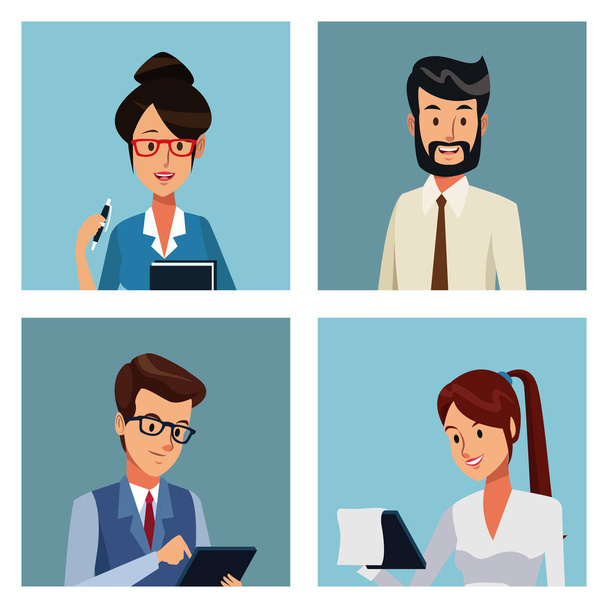 Dibujos animados gente de negocios
 - Vector, Imagen