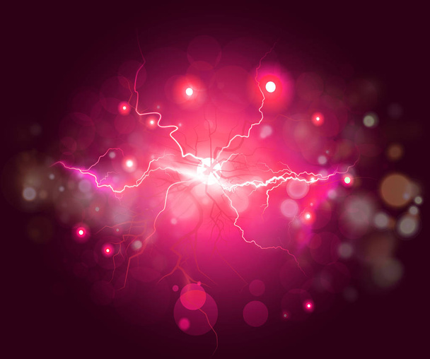 Fioletowy świecące Mgławica z wysokiej energii plazmy flash pola w spa - Zdjęcie, obraz