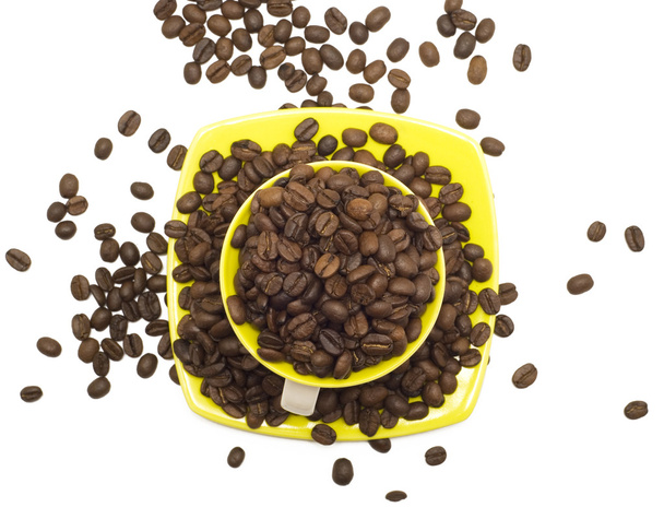 Kaffeebohnen und Tasse - Foto, Bild
