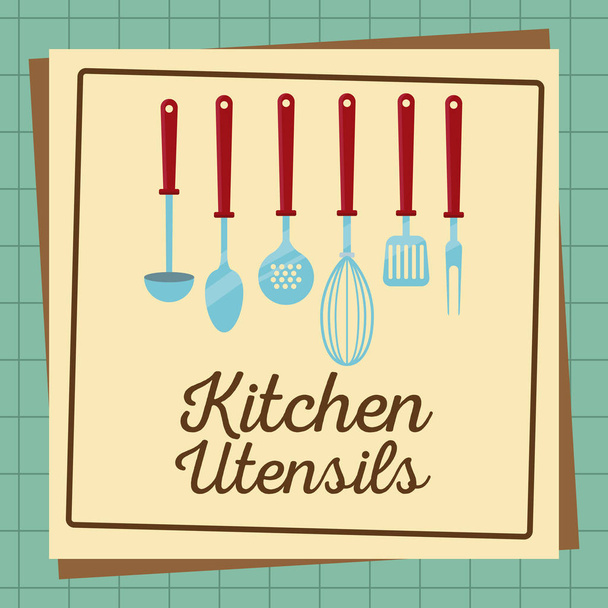 Kitchen utensils cover - Vettoriali, immagini
