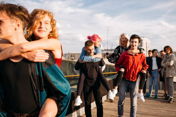 hipster gang bff carefree teenage friend holidays - Valokuva, kuva