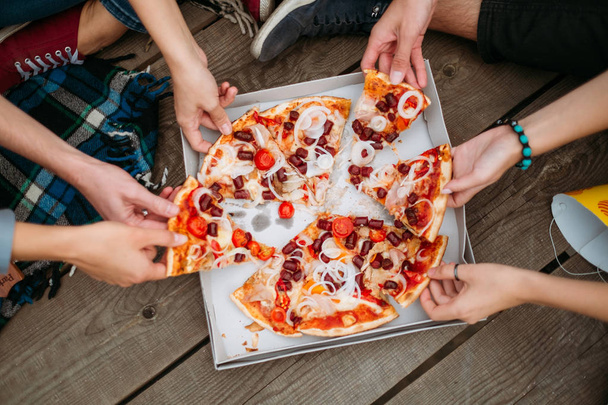 Pizza Junk Food gesunde Ernährung Lebensstil Gewicht - Foto, Bild
