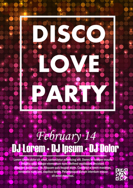 Night dance party music night poster template.  - Vector, Image