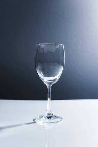 vine glass on white backgeound isolated - Fotoğraf, Görsel