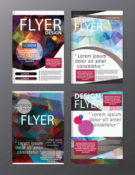 Polygon Modern Brochure Layout design template.Flyer Leaflet cov - Vector, Image