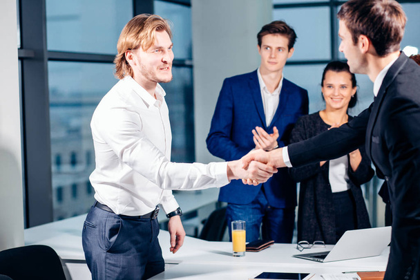 Business handshake. Business handshake and business people concept - Foto, Bild