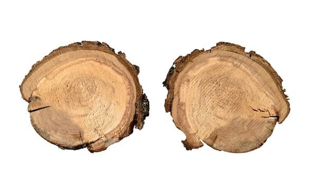 Cortes de madeira isolados sobre branco
 - Foto, Imagem