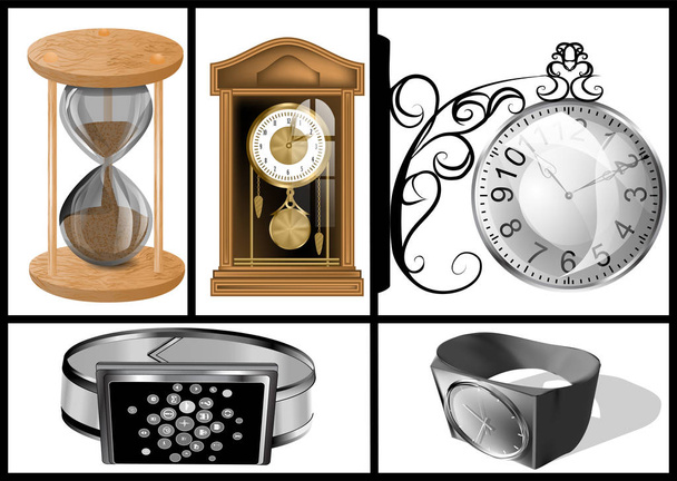 diversi tipi di orologi
 - Vettoriali, immagini