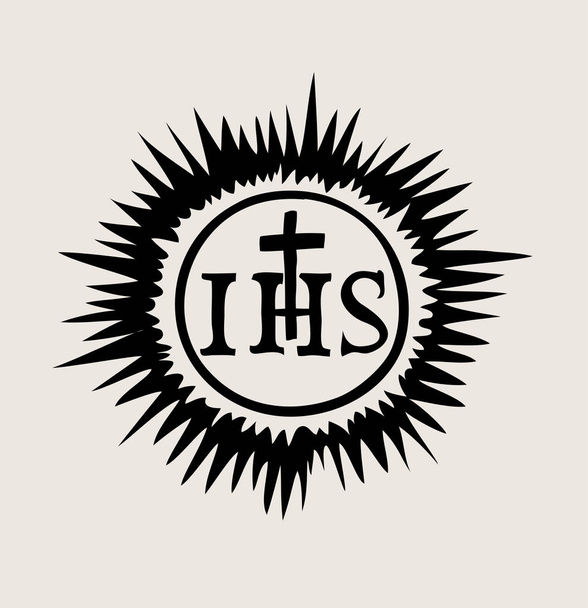  IHS значок і знак Ісуса, векторні мистецтво дизайн  - Вектор, зображення
