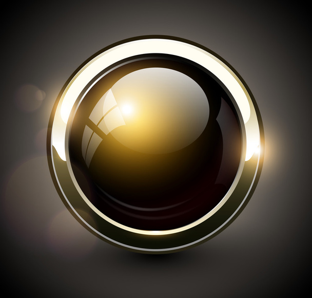 Elegant shiny button - Vector, afbeelding