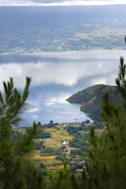 Landscape view over Toba lake,Sumatra island,Indonesia - Photo, Image