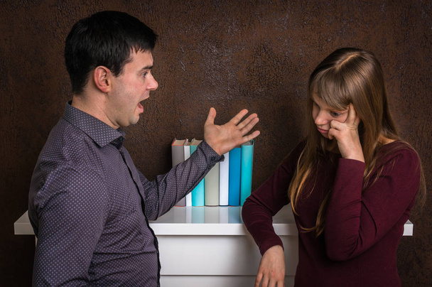 Couple having argument - family quarrel concept - Photo, Image