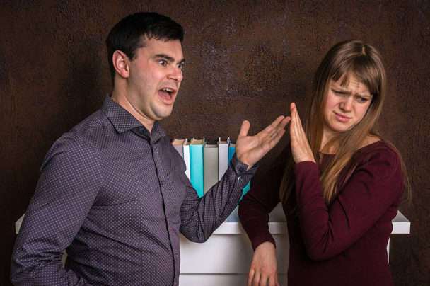 Couple having argument - family quarrel concept - Photo, Image