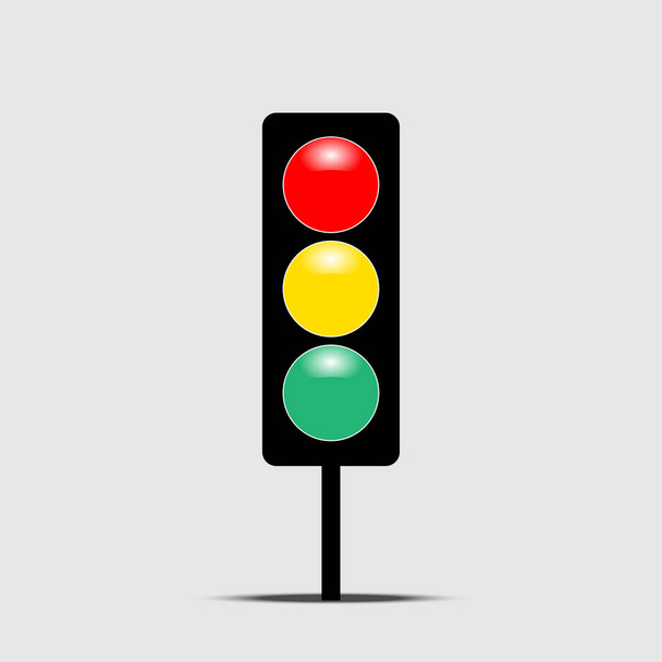 Traffic light icon vector - Vector, Image