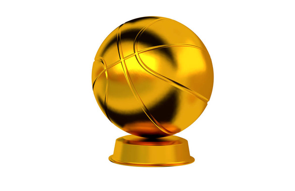 Basketball-Trophäe in Gold - Foto, Bild