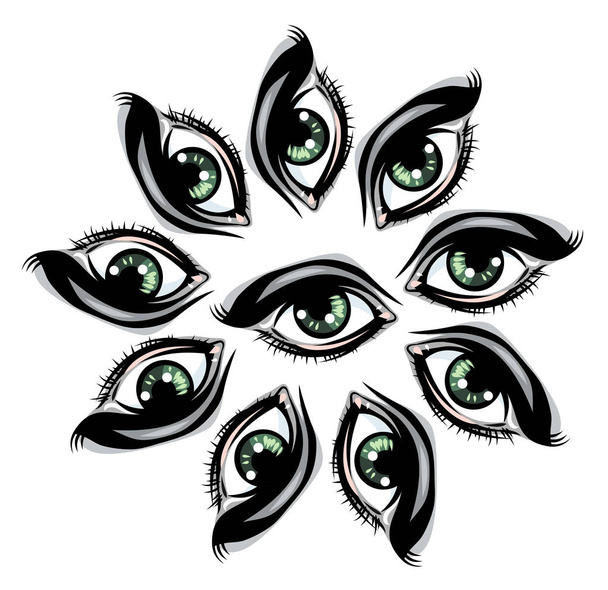 vzorek z krásné ženské oči - Vektor, obrázek