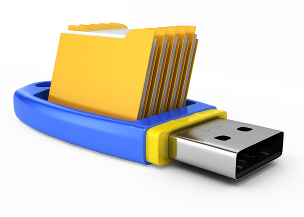 Usb flash drive with folders - Foto, Imagem