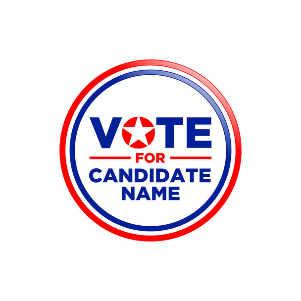Americký kruh kandidát hlasování grafický Design - Vektor, obrázek