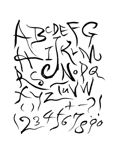 carattere vettoriale / calligrafia scritta a mano  - Vettoriali, immagini