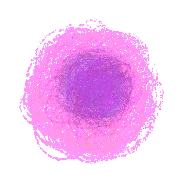 rosa Farbstift kritzelnde Textur Fleck isoliert auf weißem Hintergrund - Vektor, Bild