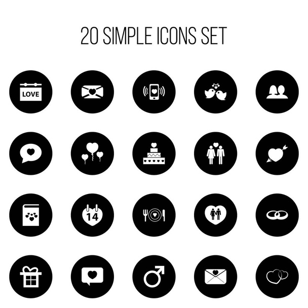 Set van 20 bewerkbare amour iconen. Bevat symbolen zoals sparrow, plaat, smartphone en meer. Kan worden gebruikt voor web, mobiel, ontwerp Ui en infographic. - Vector, afbeelding