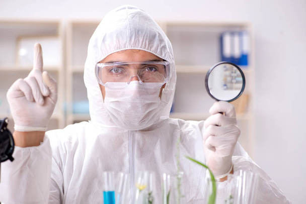 Scientifique en biotechnologie chimiste travaillant en laboratoire - Photo, image