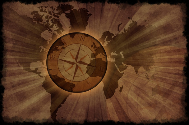 Retro World Map - Foto, imagen