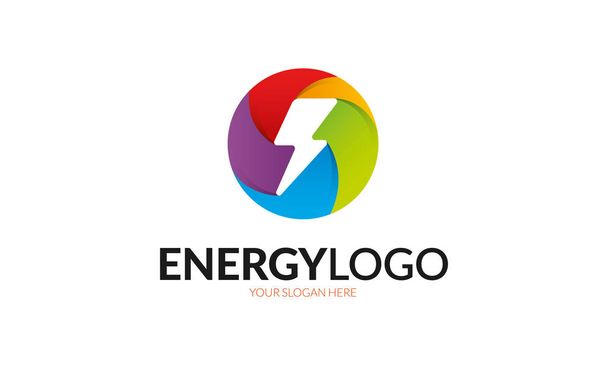 Modèle de logo d'énergie verte - Vecteur, image