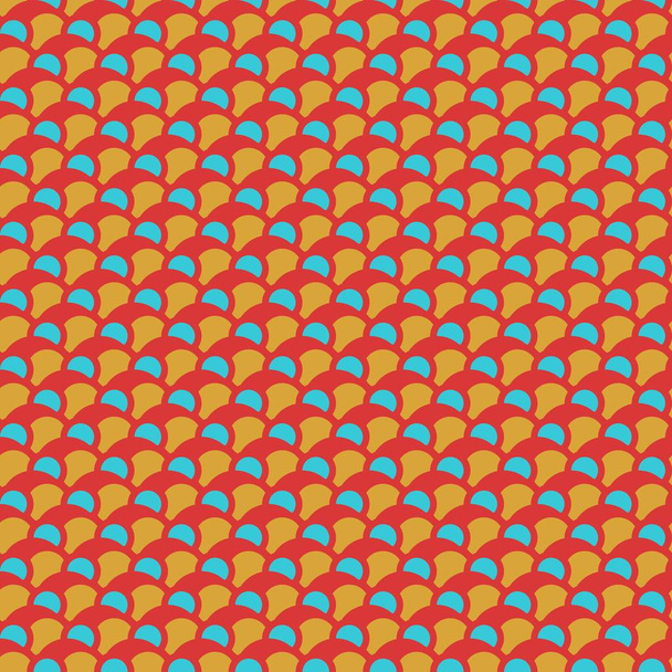 Народный бесшовный цветовой узор из кругов и других геометрических форм
 - Фото, изображение
