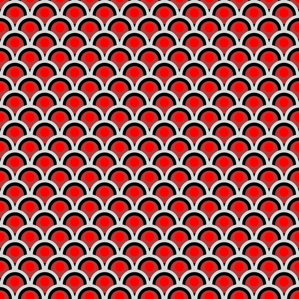 Folk seamless color pattern from circles and other geometric shapes - Photo, Image