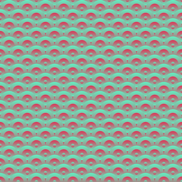円および他の幾何学的形状からフォークのシームレスな色パターン - 写真・画像