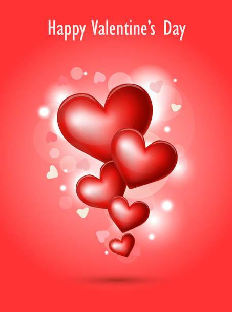 Valentine's Day card - Vector, imagen