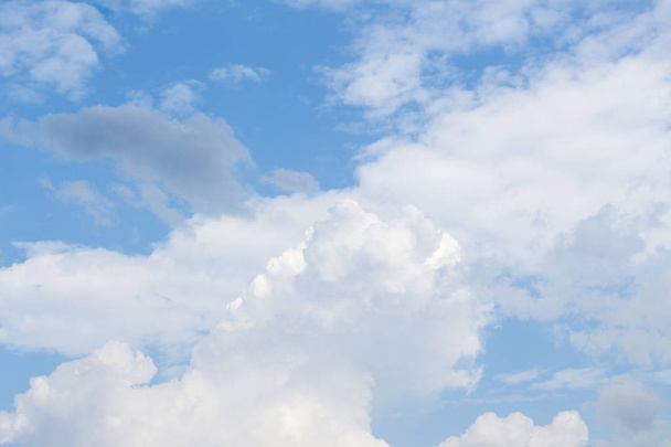 blue sky with white cloud  vivid in nature for background beautiful - Foto, Imagen