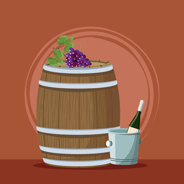 ワインとワイナリー - ベクター画像