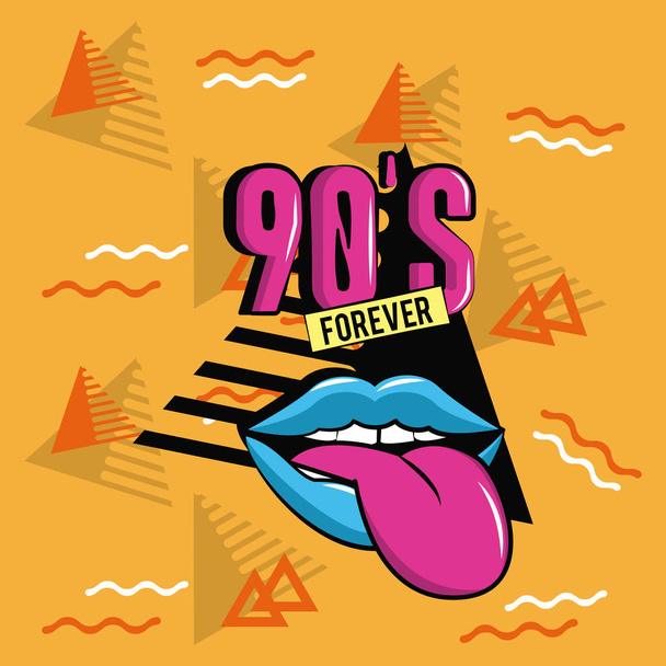 90s forever design - Vektor, Bild