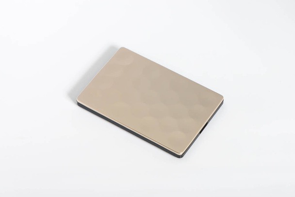External hard disk on the white screen isolated - Foto, Bild