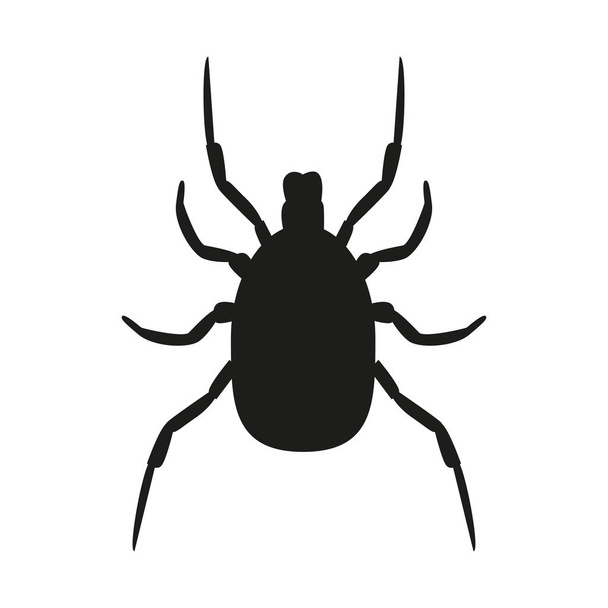 Mite. A dangerous insect. Caution. Encephalitis. Warnings. For your design. - Vector, Image