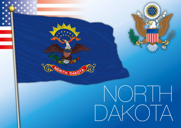 North Dakota bandiera dello Stato federale, Stati Uniti
 - Vettoriali, immagini