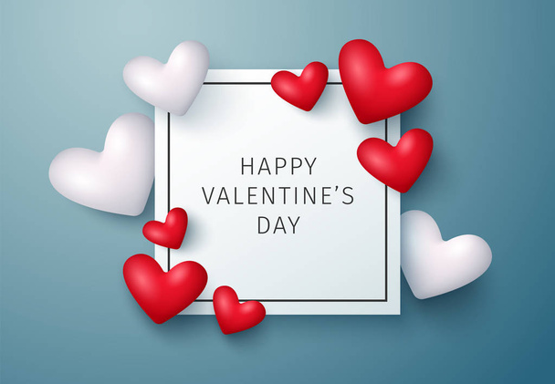 Happy valentine's Day greeting card. Vector background. Eps10 - Vecteur, image