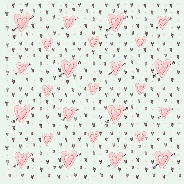 Template on the theme of love, St. Valentine's Day, wedding. Vector illustration  - Διάνυσμα, εικόνα