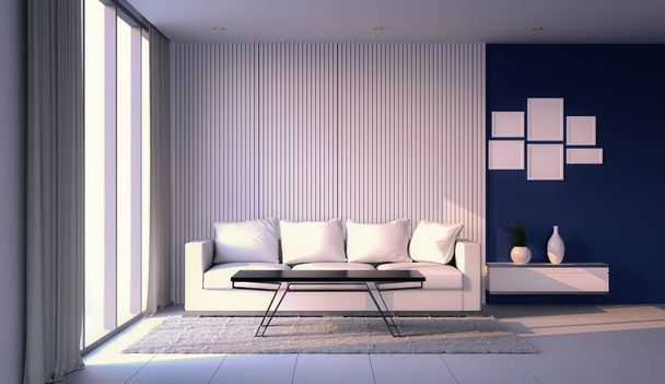 3D rendering of interior modern living room  - Photo, Image